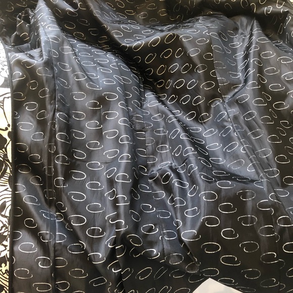 Oscar De La Renta Black & Cream Trench Coat 10P - Picture 7 of 7